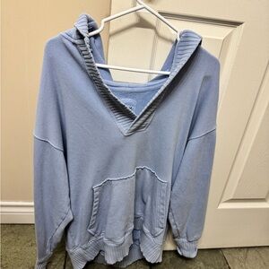 Aerie Light Blue V-Neck Sweater